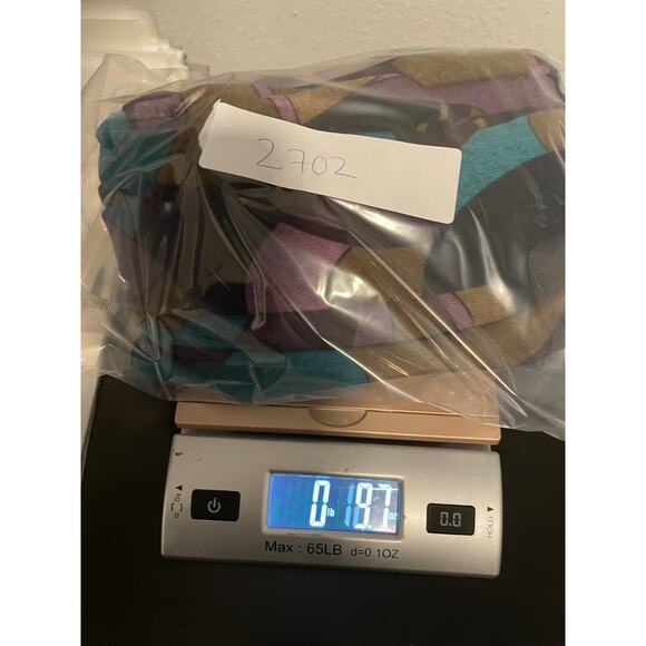 Loco Lindo Womens Tunic L/XL Purple Geometric Faux Wrap Stretch Asymmetric Boho - Picture 7 of 8